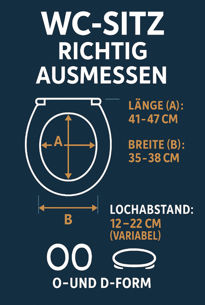 WC Sitz ausmessen