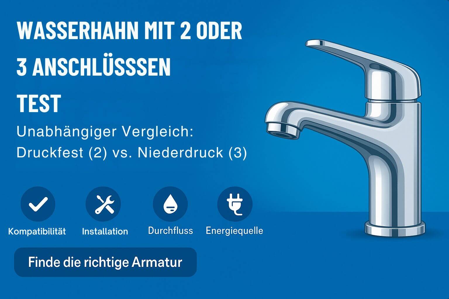 WASSERHAHN MIT 2 ODER 3 ANSCHLÜSSSEN TEST