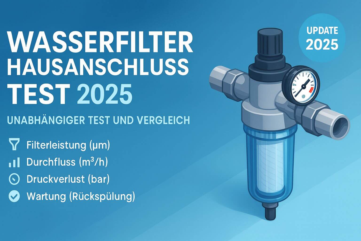 Wasserfilter für den Hausanschluss Test