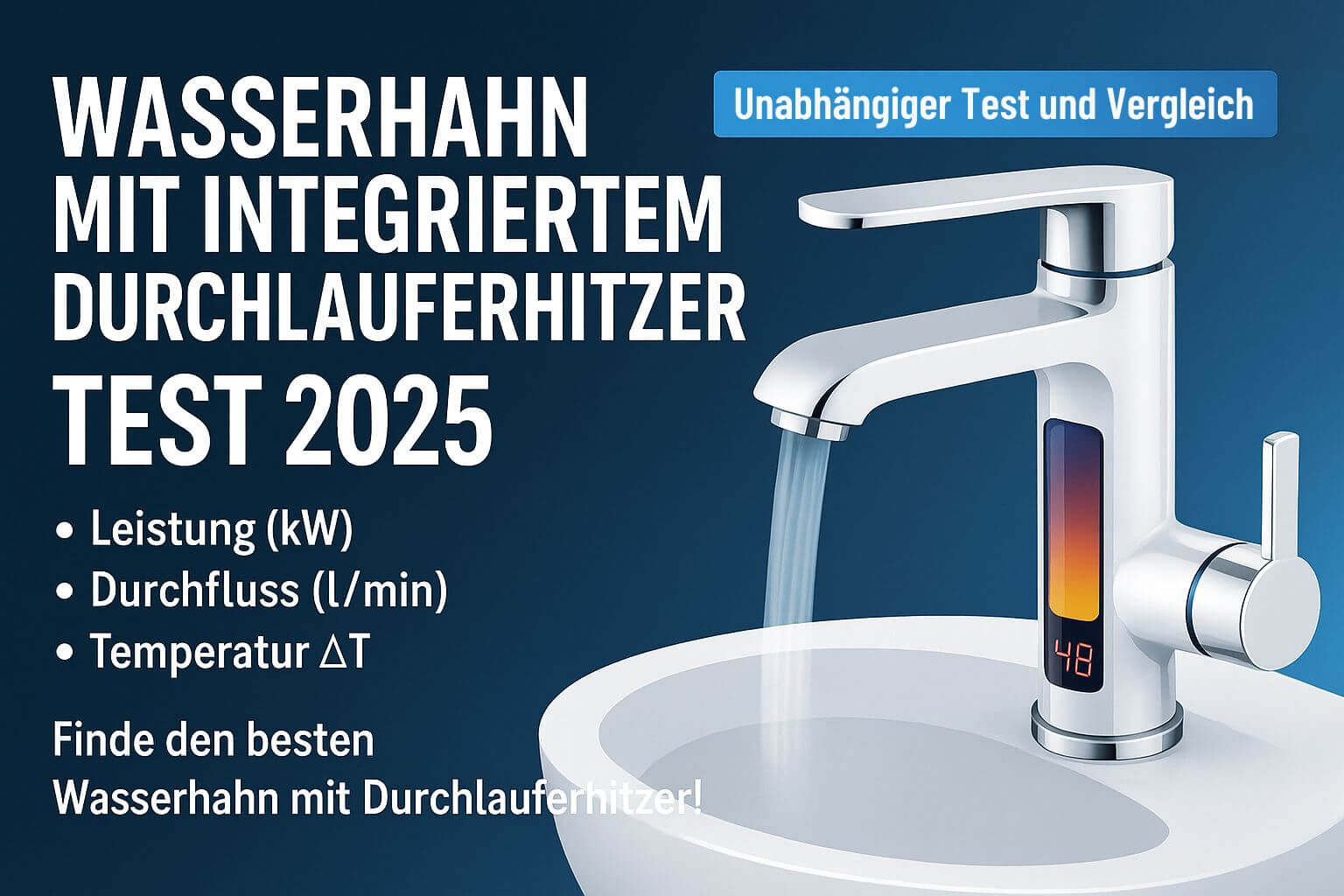Wasserhahn mit integriertem Durchlauferhitzer Test